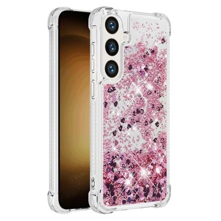 Glitter Bling TPU Cover Samsung Galaxy S24 Plus Roséguld