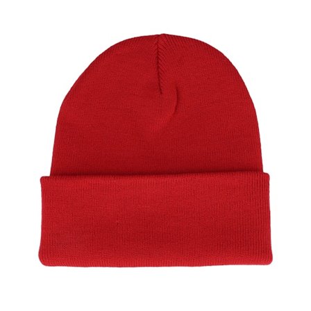 Beechfield - Rouge cuff Bonnet - Kids Red Junior Cuff @ Hatstore