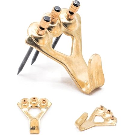 Kraftige billedrammekroge, der understøtter op til 45 kg - 10-pak med søm | Billedophængningskroge til gipsvæg - Spejl