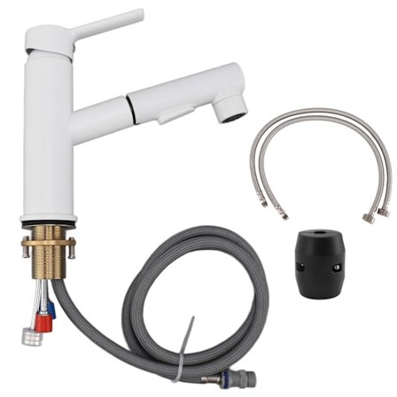 Drejbar 360 Graders Kobber Køkkenarmatur Justerbar Varmt Koldt Vand Udtrækkelig til Vaske