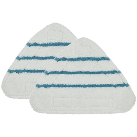 2 stk. dampmoppe-erstatningspuder, trekant, vaskbar mikrofiberklud, dampmoppe-puder, moppehovedpude, dampmoppe-erstatning