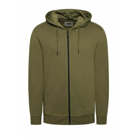 Guess Molted hooded zipped sweatshirt Grøn, Herre Trøjer