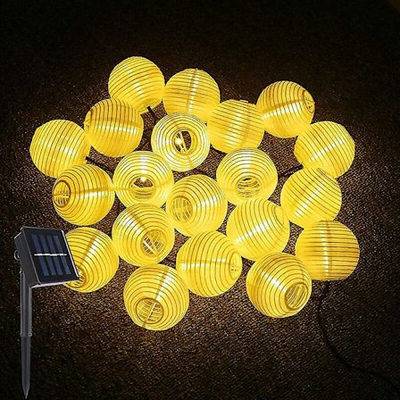 Solcellsdriven LED Lykta Ljusslinga, IP65 Vattentät 2