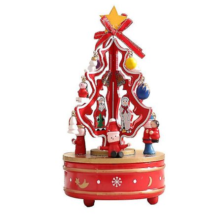 Mini-rack Turn Music Box | Mini Rack - Julgran | Hand Carved Eate From Sainable Forest