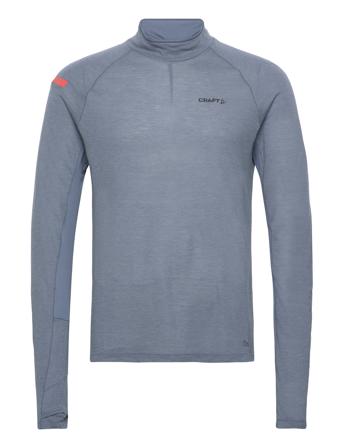 Adv Subz Wool Ls Tee 2 M T-shirts Long-sleeved Blå Craft*Betinget Tilbud