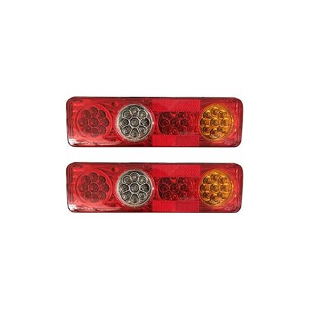 Bil Baglygte 2 Stk 12V 36 LED Baglygter 6 Funktioner Trailer Campingvogn Lastbil Baglygte