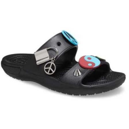 Crocs, Classic Create Yr Peace Sandals Czarny, Kobieta, Rozmiar: 38 EU