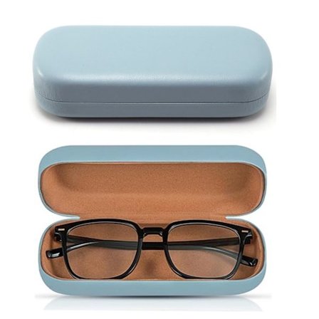 1 stk. Hårdt Brilleetui PU Læder Beskyttelsescover Brilleetui Brillepose Bærbart Brilleetui Egnet til Receptpligtige Briller,