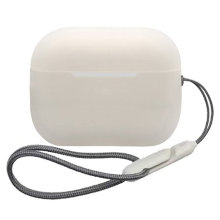 AirPods Pro 2 silikonfodral med nyckelband - Transparent