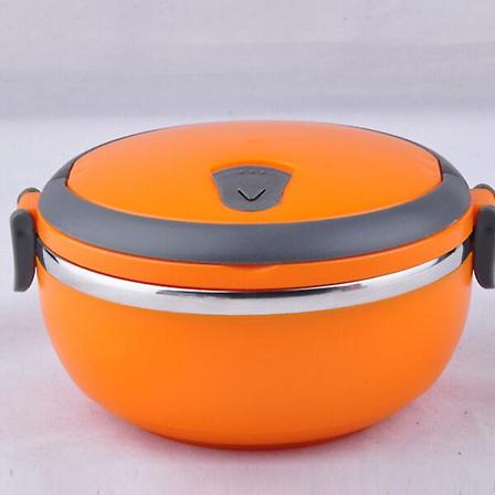 Kannettava Yksikerroksinen Ruostumattomasta Teräksestä Valmistettu Lämpöeristetty Lounasrasia Ruokasäiliö Kahvalla (oranssi)Oranssi Orange