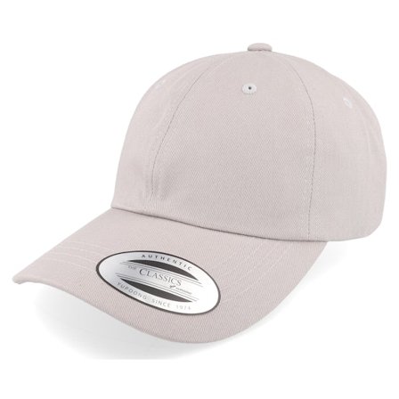 Yupoong - Grå unconstructed Kasket - Silver Dad Cap @ Hatstore