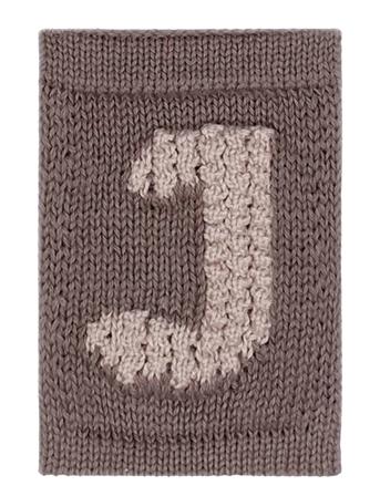 Knitted Letter J, Nature Home Kids Decor Decoration Accessories-details Beige Smallstuff