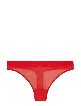 Mesh Thong G-streng Undertøj Red Organic Basics