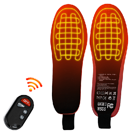 USB Rechargeable Electric Heated Shoe Insoles Sole Feet Warmer Remote Control