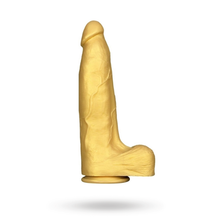 XXL Silicone Dildo Gold 33 cm - Sexleker Vuxen: Vibrator, dildo & massajestaver