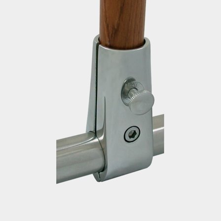 Flagpole mount boat, stainless steel, mounts on rail, for Ø25 mm flagpole