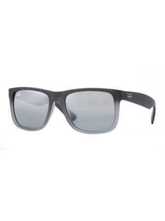 Ray Ban highstreet Men's Sunglasses with a Nylon frame in rubber grey/grey and lenses made of polyamide in gray silver mirror gradient