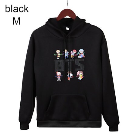 BTS Hoodies Hösttröjor SVART M black M