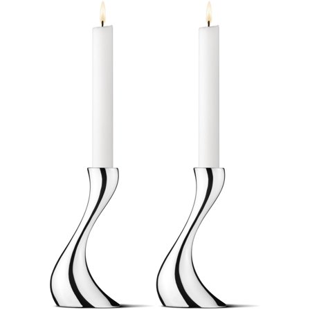 Georg jensen Cobra Lysestake, Liten, 2 stk.' - 'Stål