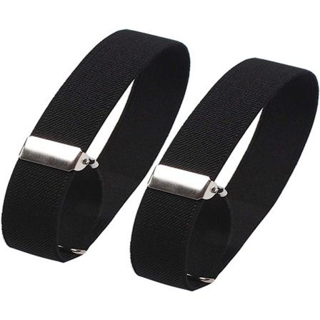 2025 Seneste Model Elastisk Justerbar Armbånd Skjorte Strømpebånd Ærmeholdere (1 "B *12 1/2l - Sort)