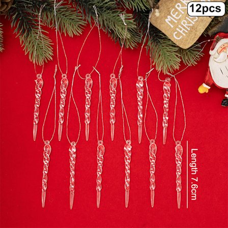 5/12 kpl Joulukuusen Jääpuikko Koriste Akryyli Jääpuikko Koriste