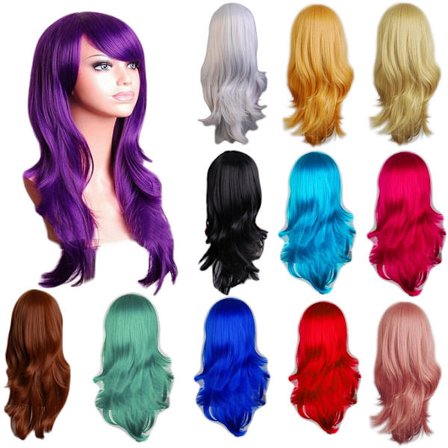 Cosplay Peruukki sis. peruukkiverkko ja hiustenpidennyskampa