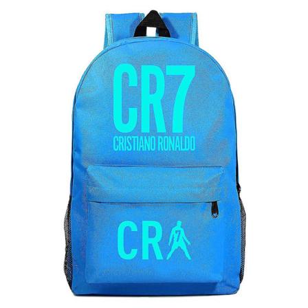 Blue Luminous Surrounding Football Ronaldo Tonåringar Skolväska - Unisex Casual Ryggsäck för män och kvinnor 5