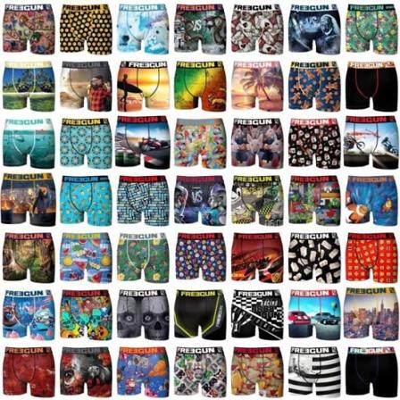 Överraskningspaket med 5 Boy's Boxers - Freegun - Flerfärgad - Blå - Mikrofiber - Polyester - Elastan Flerfärgad 6-8 år gammal