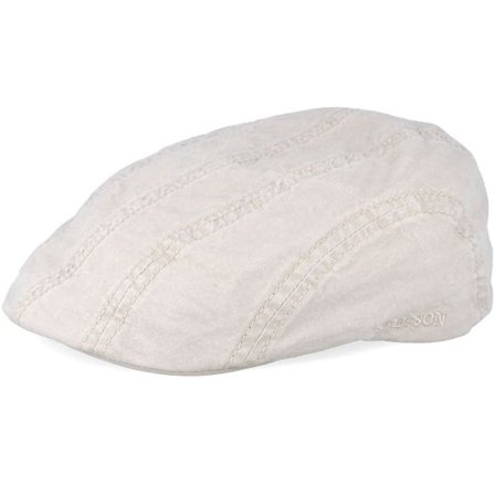 Stetson - Beige flatcap Keps - Ivy Delave Organic Cotton Beige Flat Cap @ Hatstore