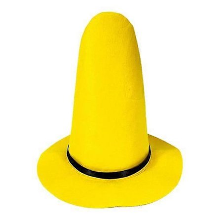 Halloween Witch Hat Pointed Yellow Felt Wizard Hat Large Brim Costume Hat Cosplay