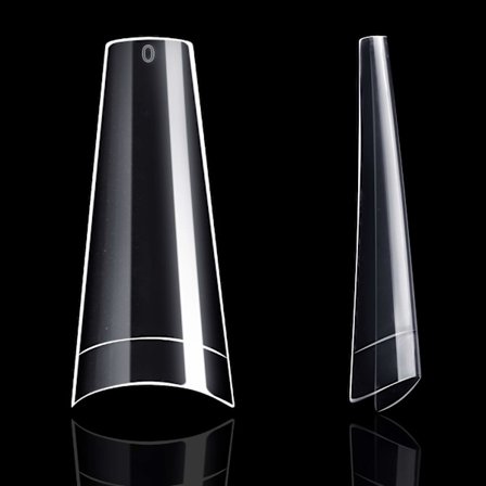 Klar Akryl Naglar - Kista Naglar 500st Konstgjorda Ballerinaformade Falska Naglar Halv Täckning Falska Naglar med Fodral för Nagelsalonger