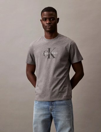 Calvin Klein Jeans Ss Hero Monologo Tee 20S - Grey - L