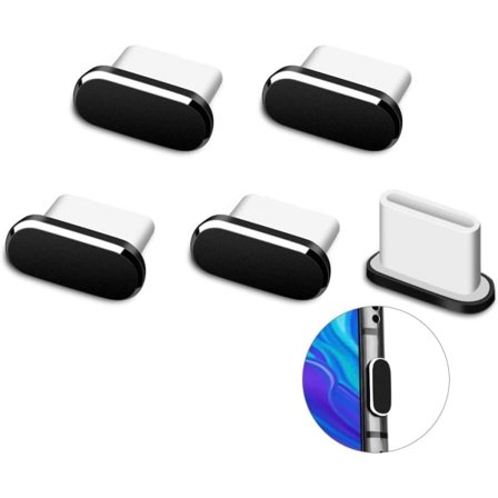 CDQ USB Type-C støvproppesæt med 5 stik Cap S20 støvprop med minitaske