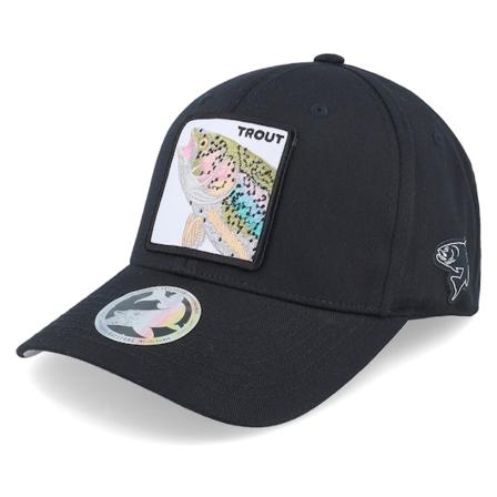 Skillfish - Schwarz flexfit Cap - Trout Pro Fishing Wooly Combed Black Flexfit @ Hatstore