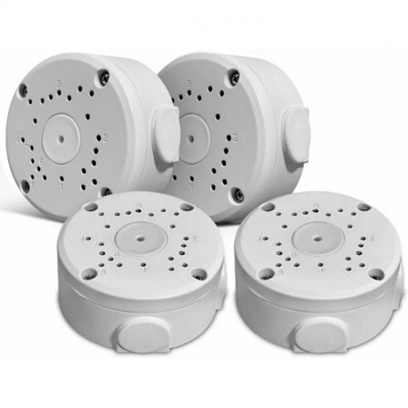 4-pakke med 4 vanntette koblingsbokser for overvåkingskamera