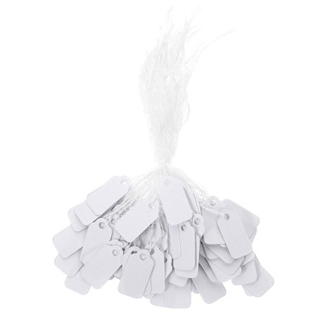 300 stk. Prismærker med snor Smykke Prismærker Blanke Prismærker Tøj Prismærker