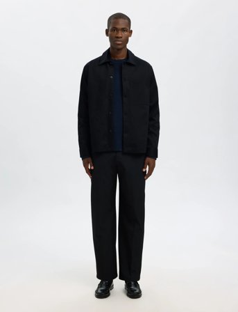 Selected Slmotto Tate Heavy Twill Overshirt Noos - Black - XL