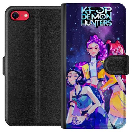 Kompatibelt Lommeboketui til Apple iPhone SE (2020) Kpop Demon Hunters Trio Jenter Kosmisk Rom Idol Kraftenergi Glød