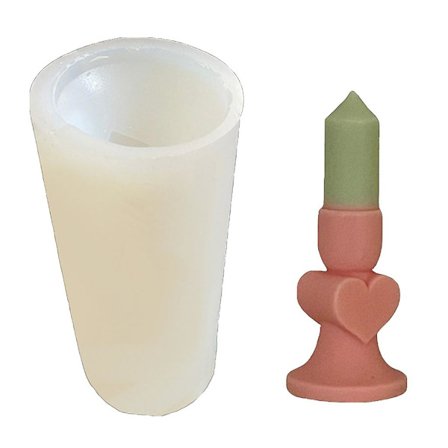Sydämenmuotoinen silikoninen kynttilämuotti aromaterapiakynttilöille hääjuhlan koristeisiin