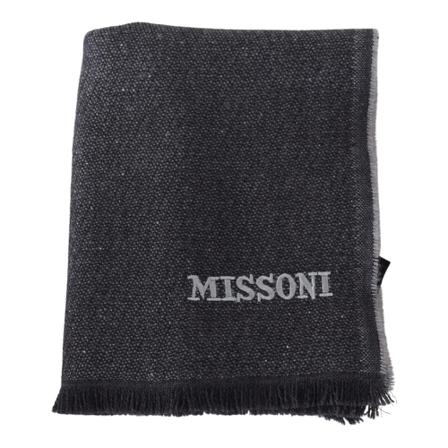 Missoni, Wool Knit Scarf Grijs, Heren, Maat:ONE Size