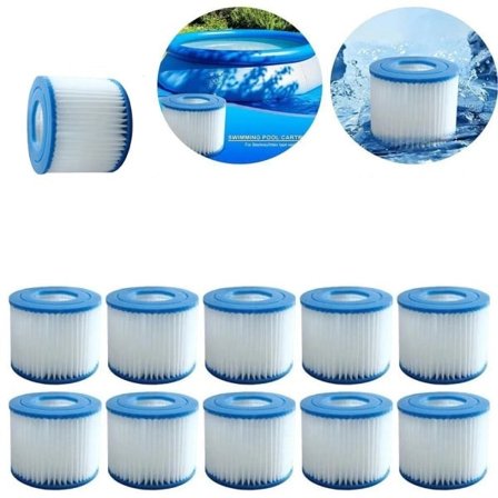10 stykker Udskiftning Svømmebassin Filter Fit til Bestway Flowclear Størrelse VI Filter Patron