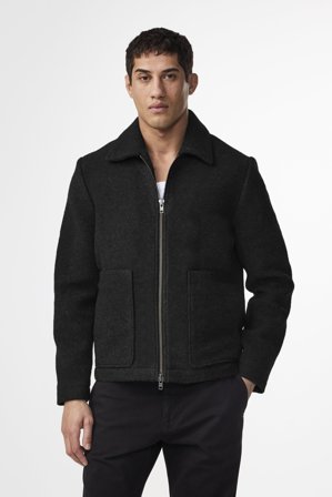NN.07 Gael 8267 Jacke Herren Schwarz Wollmix