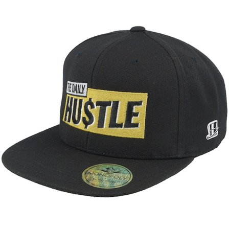 Monopoly - Nero snapback Cappellino - "The Daily Hustle Hat Black Snapback " @ Hatstore