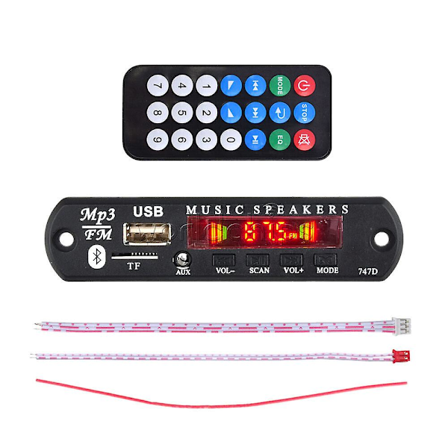 9v 12v Bil Mp3 Wma Dekoderkort Audio Modul Bluetooth 5.0 Musik Fjernbetjening Ny