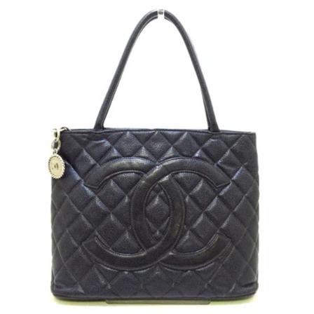 Chanel Vintage Pre-owned Læder totes Sort, Dame Vintage Tasker, Størrelse: ONE Size