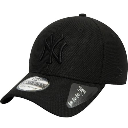 New Era Mens New York Yankees Diamond Era 39THIRTY Stretch Cap Hat - Svart