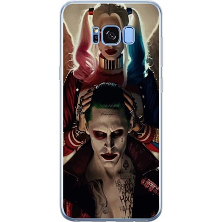Kompatibel Mobilcover til Samsung Galaxy S8+ Joker og Harley Quinn DC Comics Suicide Squad plakat retro tegneserie skurke par film fanart design