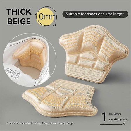 1 par 5mm/10mm Hæl Klistermærker Sko Indlæg Pad Smertelindring Hælpuder Anti-slid Hælpuder