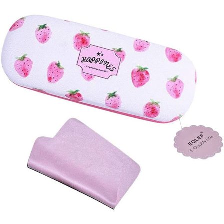5* Dame Hard Glasses Case, Vakker Jordbær Print Glasses B