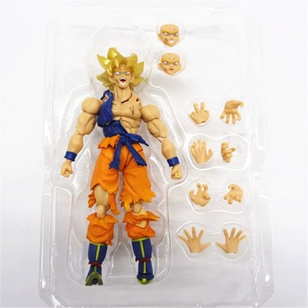 GaiBiSi 15cm Anime Dragon Ball Super Hero Son Goku nivelletty toimintahahmomalli lelu lahja luova koriste työpöydän sisustus punaiset vaatteet